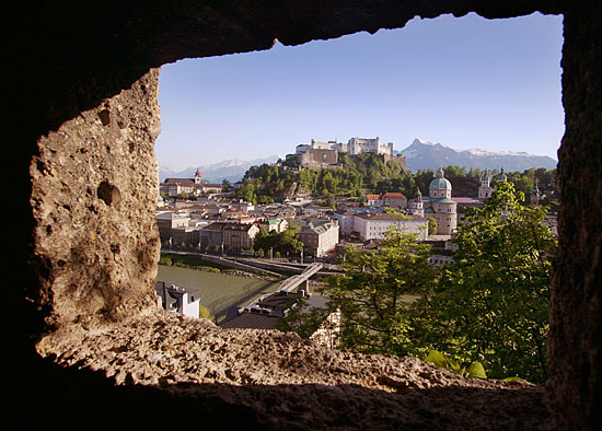 Salzburg City Centre & Castle from the City Walls
