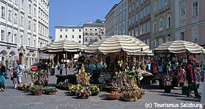 The Alter Markt is an ancient market square in Salzburg; now an exclusive shopping area.